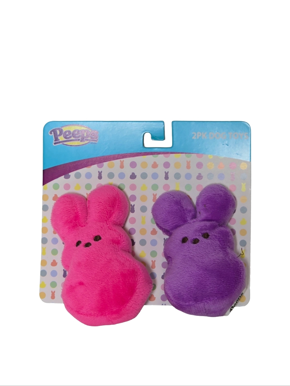 Peeps Bunny Dog Toy Set Plush Squeaker 2 Pack Easter